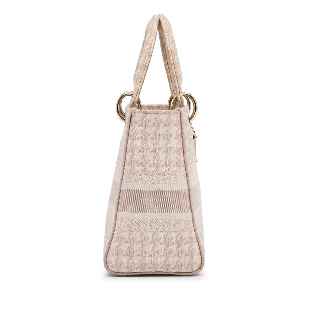 Dior Medium Embroidered Canvas Houndstooth Lady D Lite - Picture 4 of 16